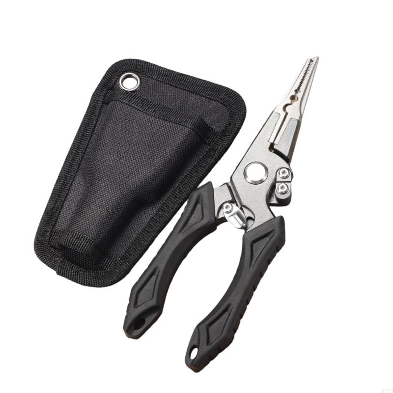 Premium Aluminum Fishing Pliers With Builtin Line Cutter And Hook Remover For Outdoor Fishing Enthusiasts M4YD