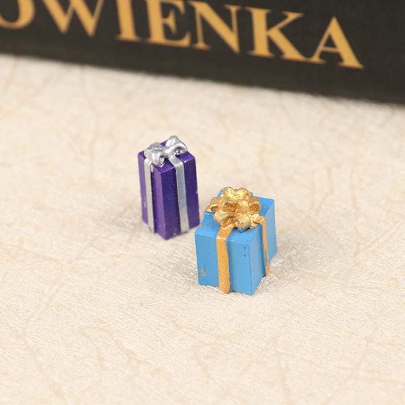 5PCS 1/12 Scale Miniature Dollhouse Christmas Gift Box Decoration Accessories