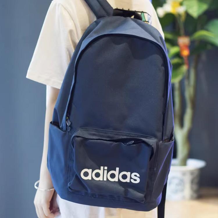 Adidas Polyester Backpack Regular Unisex Navy Blue/White/Black HM6718