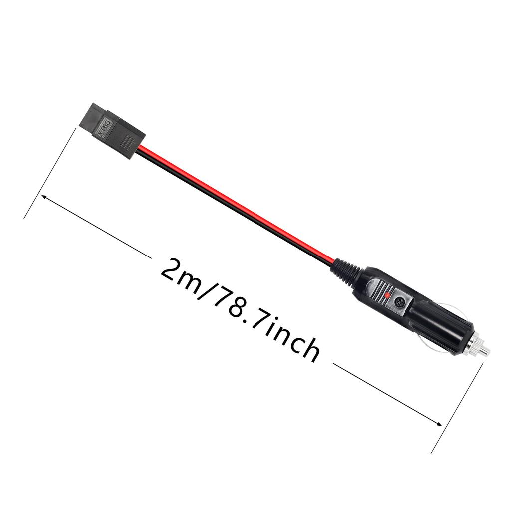 SinLoon Cigarette Igniter to XT60 Cable Automotive Cigarette Igniter Male to XT60 Female Cable for Automotive Inverter Tire Pump Pump 2M