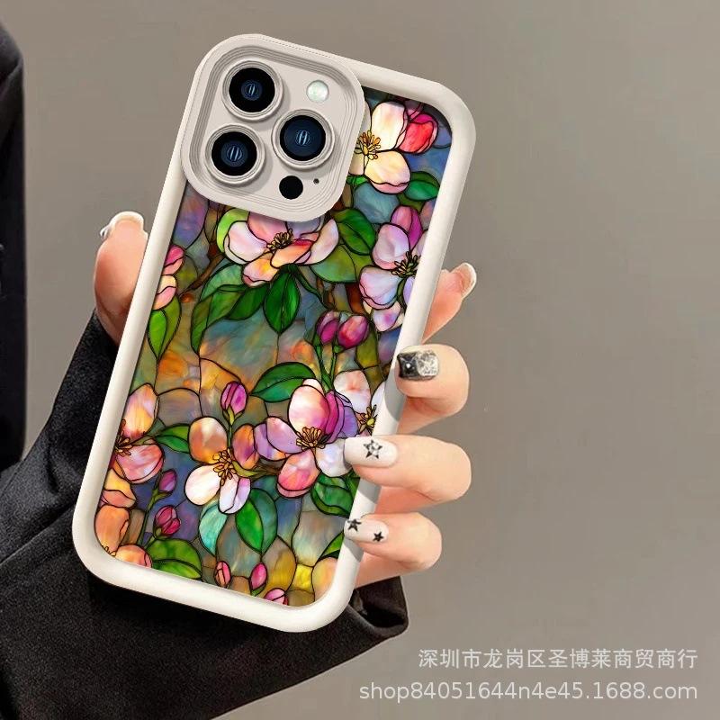 Vintage Flower Applied iPhone 15 Phone Case iPhone12promax Set 14/13/11/XR Emery 16