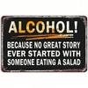 Vintage Metal Wall Sign for Bar Man Cave Garage Humorous Decor