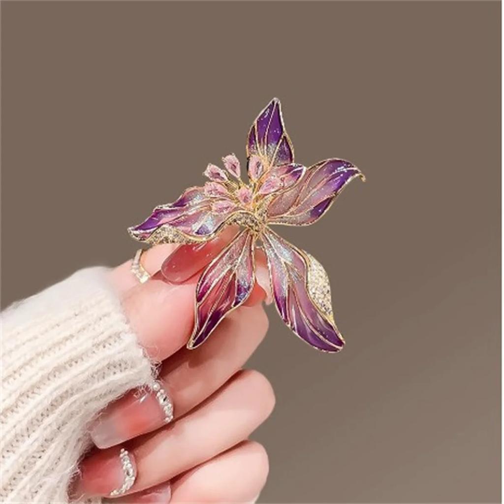 1Pc Luxurious Iris Brooch Y2K Exquisite Retro Romantic Jewelry Accessories for Men's and Women's Birthday Parties Fashion Gifts