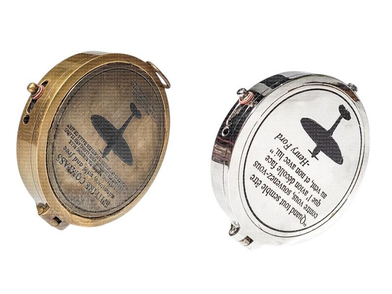 Poem Flight Compass, Paper Weight Pocket Compass, Desk Compass, Nautical Decor Handmade, Gifts For Dad, Retirement Gift, Christmas Decor