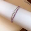 Fashion Smallbatch Zircon Flower Bangle For Womens Casual And Office Wear