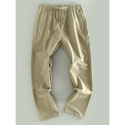 Men's Casual Pants with Elastic Waistband and Drawstring, Fashion Versatile Sports Pants, Trendy Brand
