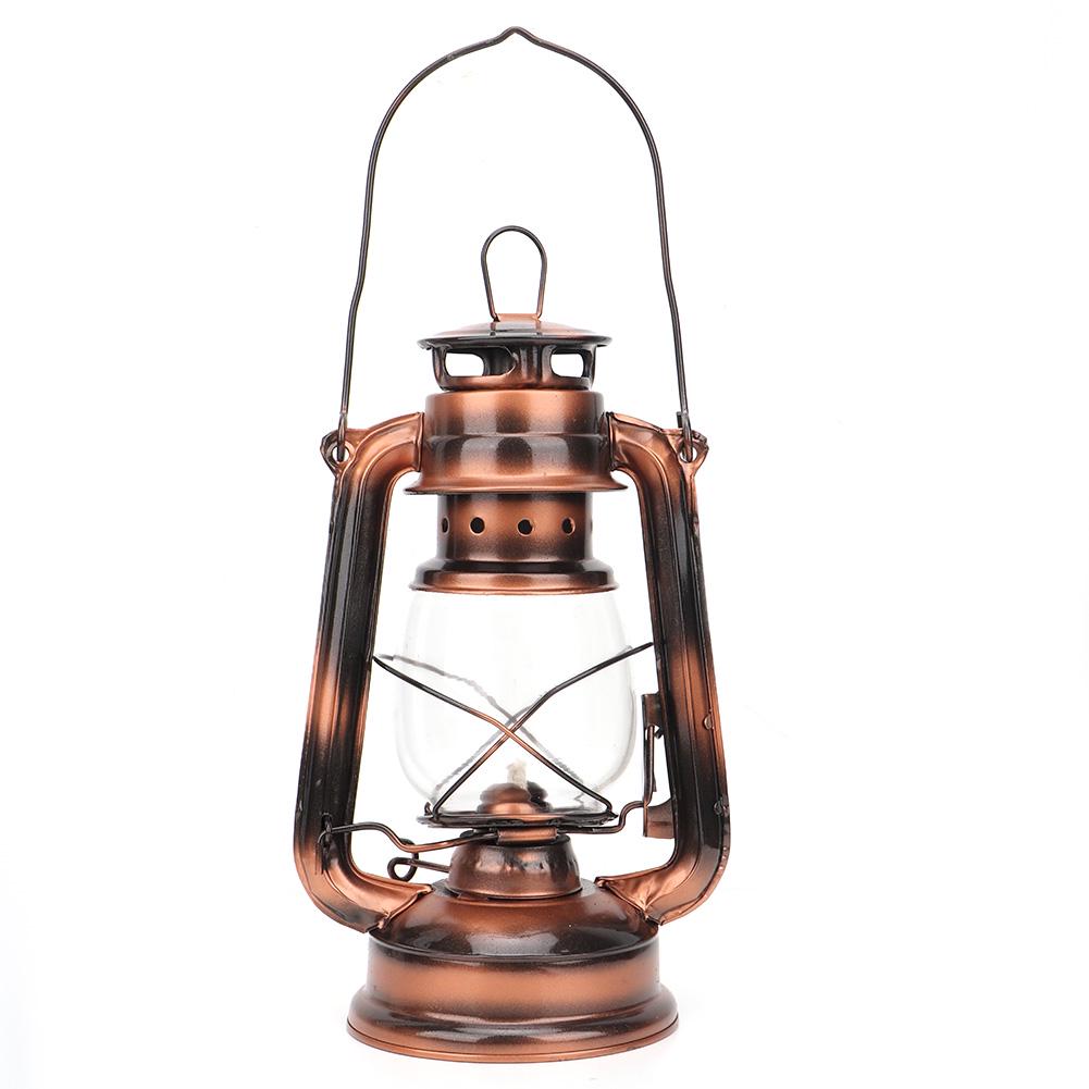 Vintage Kerosene Lamp Iron Lantern Light Night Light Decoration Gift Bronze Color