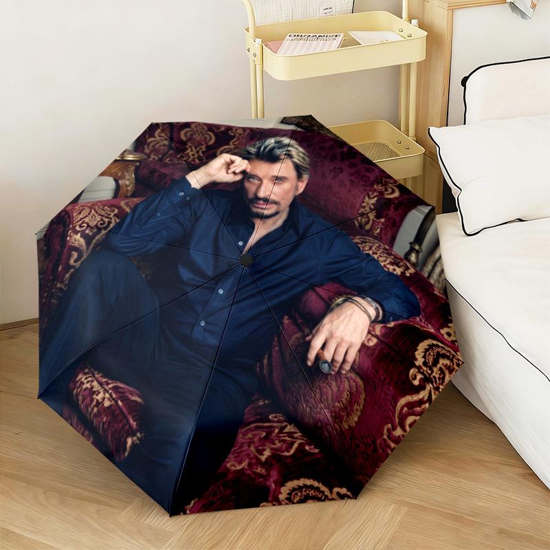 French legendary rock singer and actor Johnny Hallyday umbrella is suitable for all seasons, including home travel and outdoor activities Y13