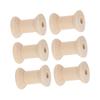 50pcs Wood Spools Polished Recyclable Retro Empty Spools Wooden Thread Spools for Crafts Arts