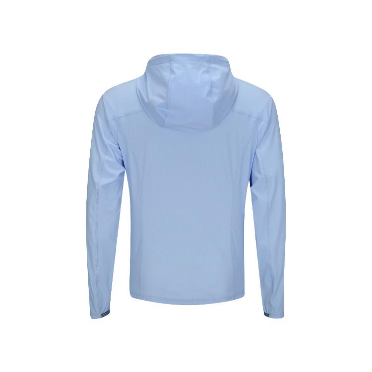 Li Ning Tennis Series Minimalist Brand Logo Windproof Warm Hooded Long Sleeve Windbreaker Women Outerwear Snow-Blue AFDV828-2