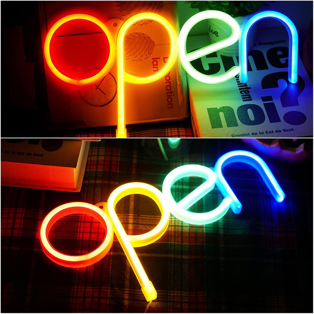 Business neon lights hanging signs LED hanging night lights colorful lighting open decoration coffee shops bars