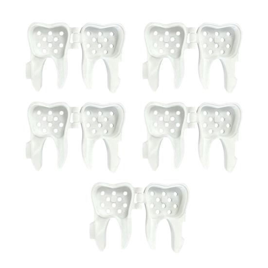 

5 шт. Коробка для зубних щіток Дорожній чохол для зубних щіток Захисна коробка у формі зуба з кришкою для дому, відпустки, запобігання цвілі, зберігання білий