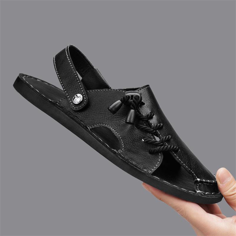 Men s Summer Large Size Dual-Use Sandals 2026 - Soft Sole, Non-Slip, Trendy Outdoor Comfort Size 38