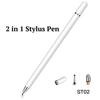 YESIDO ST02 2 In 1 Disc+Mesh Fiber Tip High Sensitivity Stylus Pen for All Capacitive Touch Screens Cell Phones Tablets Laptops