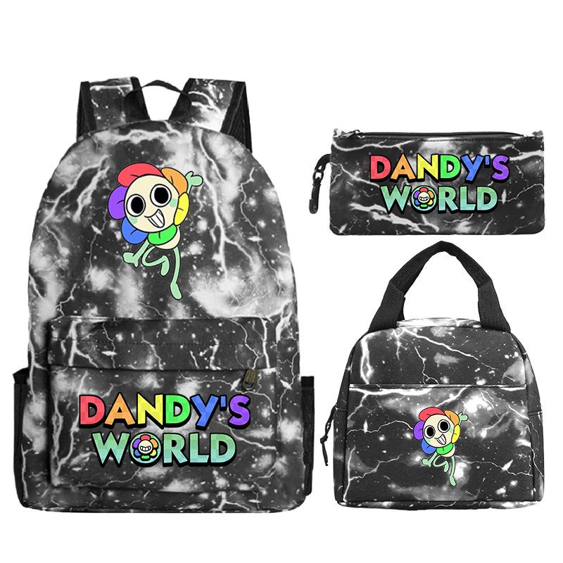 Dandy's world cartoon print fashion children's schoolbag set cross-border leisure student backpack three-piece set
