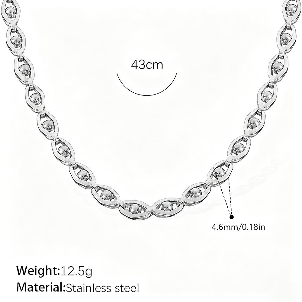 Europäische Retro 18K Gold Halskette für Damen - Hochwertiger schlichter Stil mit vielfältigen Designs und Edelstahlkette
