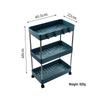 Mobile Multi-layer Floor Storage Rack for Bathroom, Kitchen, and Living Room