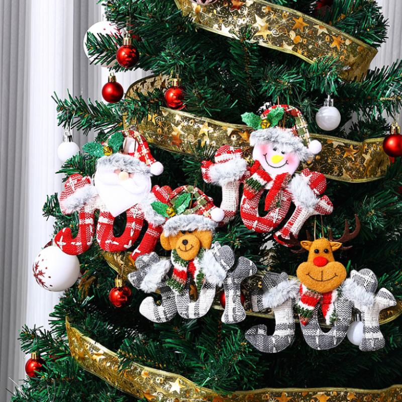 Christmas Doll Ornament Hanging Pendant Father Christmas Snowman Used For Holiday Home Decor Christmas Tree Party Acesssories