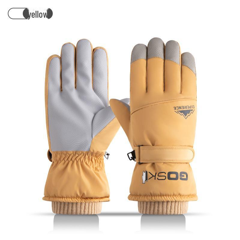 Men's & Women's Waterproof Touchscreen Ski Gloves - Warm, Cold-Proof, Fleece-Lined for Snow & Riding.