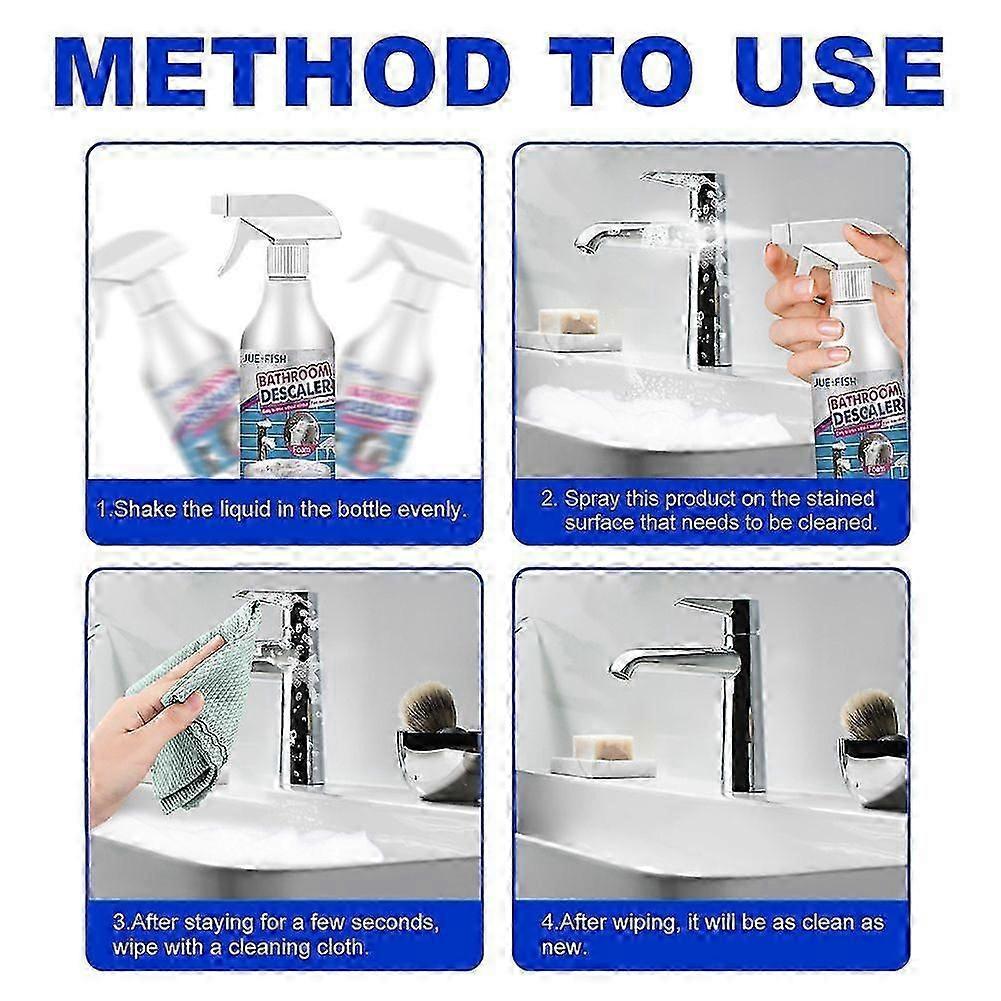 3pcs bathroom descaler spray for cleaning