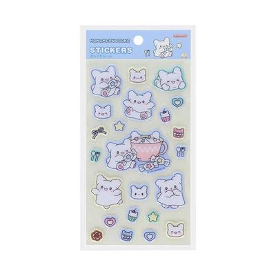 Adesivos Puffy Sanrio HANAMARU OBAKE ( Doces Pastel Pop Azul ) Japão NOVO