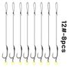 8pcs Method Feeder Hook Rigs Set | Ready-Tied Carp Fishing Hair Rigs With Bait Bands, Anti-Tangle Leader Hooks For Feeder Bottom Fishing