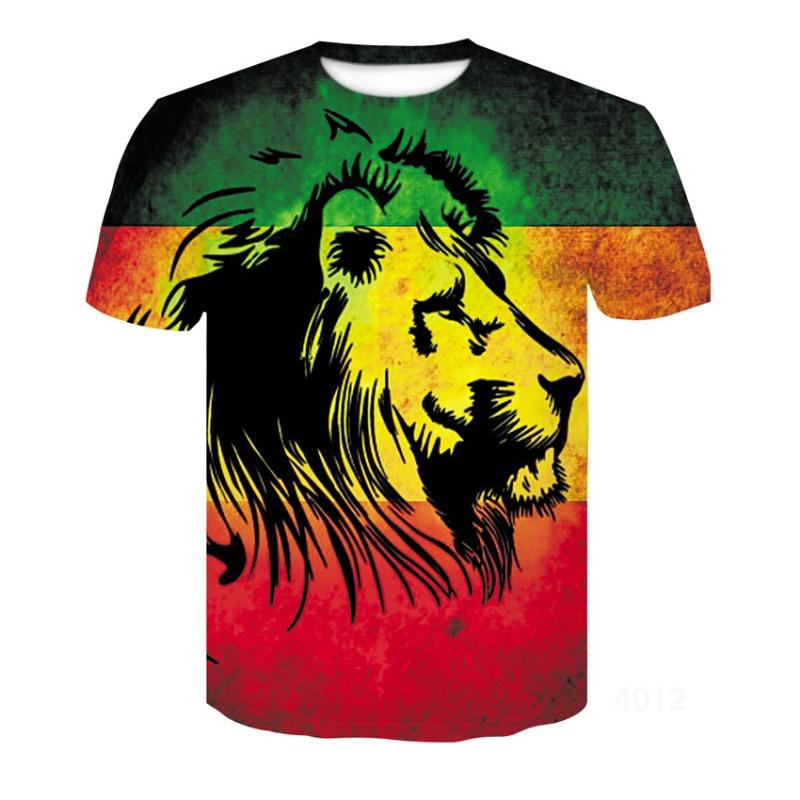 Summer Clothing Skeleton 3D Digital Printing Men's Round Neck Short Sleeved T-shirt