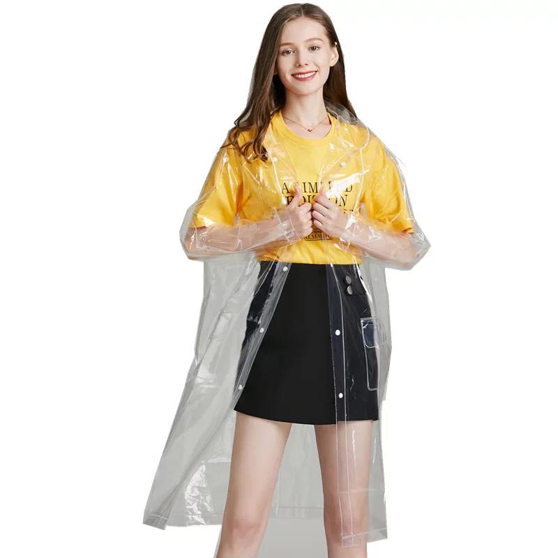 Transparent Raincoat for Women, Long Style, Full-Body, Fashionable Korean Version, Portable Backpack, Same Style As In the Show "Towards Life"