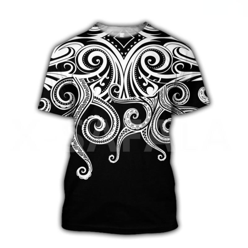 

Гавайская полинезийская мужская и женская футболка, большая рубашка с 3D принтом, летняя модная мужская футболка с коротким рукавом, топ