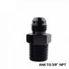 AN6 To 3/8" NPT Male Fuel Hose Aluminum Flare Straight Fuel Oil Fitting Adapter