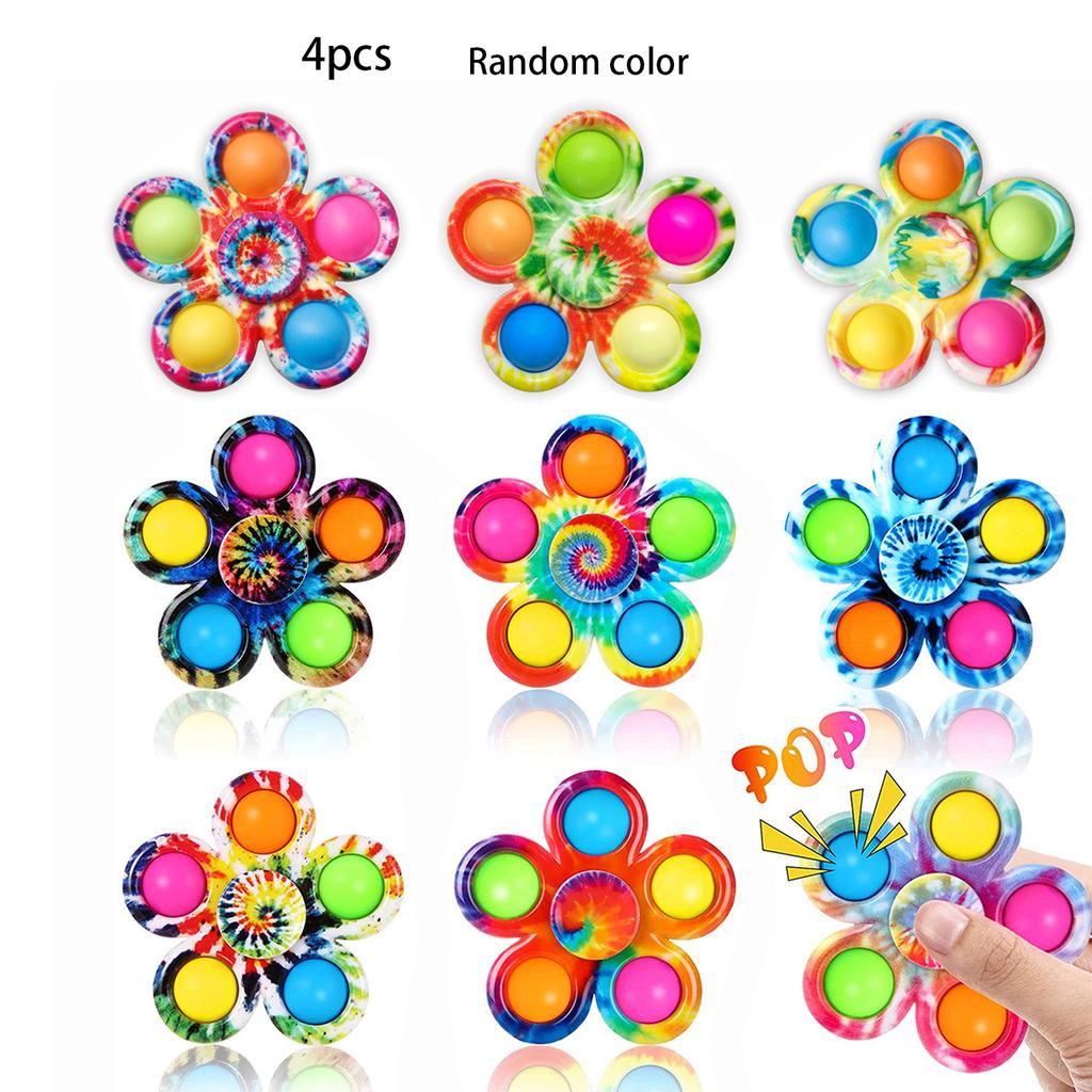 Colorful Bubble Music Rotating Fingertip Gyroscope Release Press And Release Silicone Toy