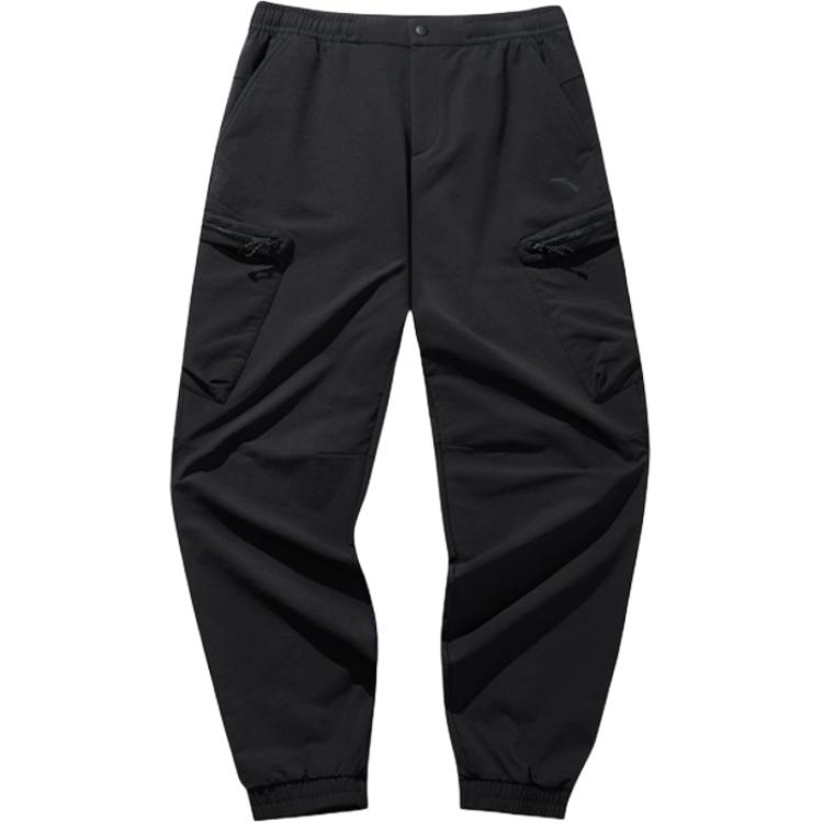 

Anta Outdoor Series Comfortable Casual Simple Loose Fit Drawstring Sports Long Pants Men Bottoms Basic-Black 152446502N-3 3XL