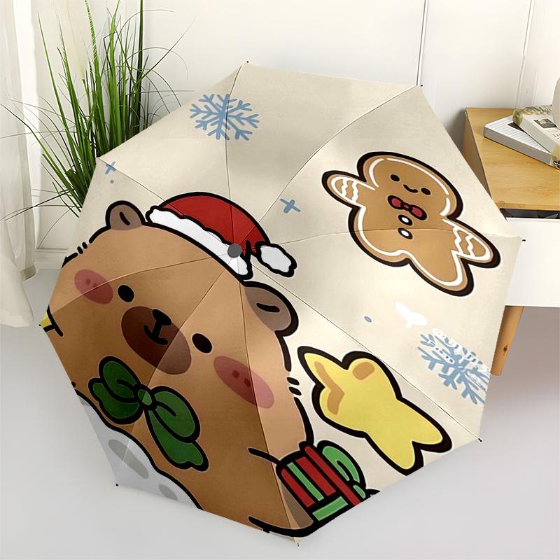 

Capybara Themed Travel Umbrella-8 Ribs Automatic Opening and Closing, Portable Folding Design, Compact and Stylish Umbrella Suitable for Out