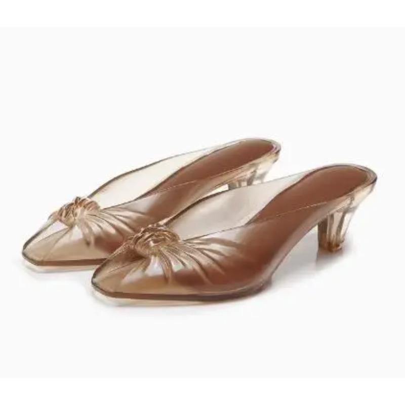 Summer Women Gray Jelly Knotted Front