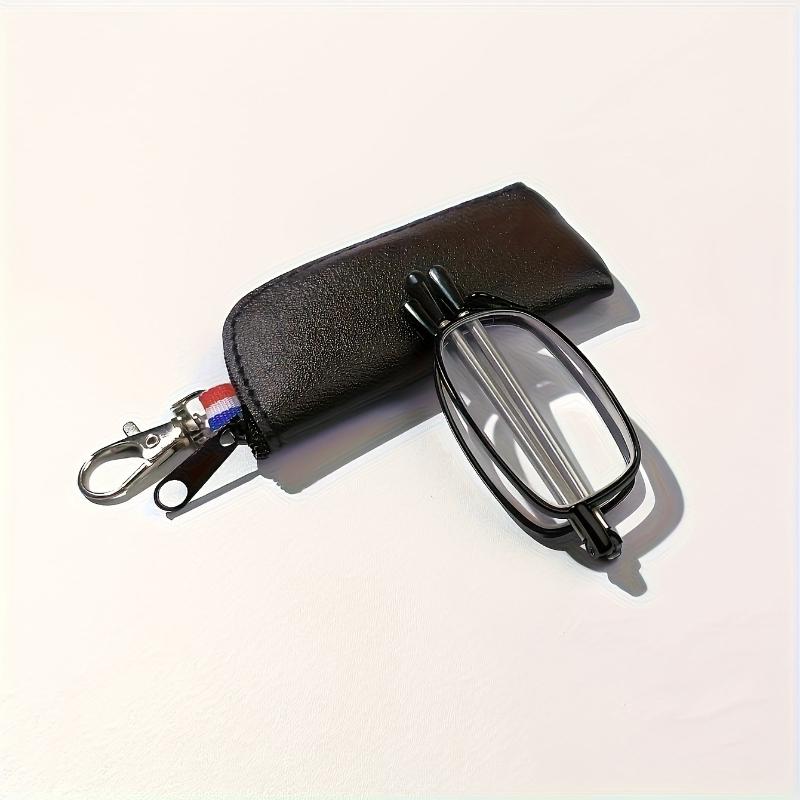 2PCS Portable Reading Glasses Square Design Foldable Portable Storage Bag for Both Men and Women +1.0 To+4.0 Times Larger