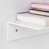 AB66-Clear Acrylic Floating Shelf Small Wall-Mounted Storage Rack For Bathroom Living Room Decor