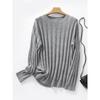 TIFICY Women's Fashion Casual Solid Color Print Spring Fall Long Sleeve O-Neck Pullovers & Long Sleeves