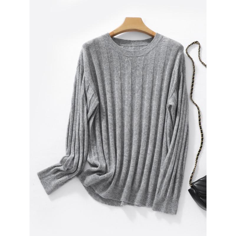 TIFICY Women's Fashion Casual Solid Color Print Spring Fall Long Sleeve O-Neck Pullovers & Long Sleeves