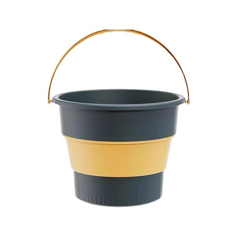 Durable Folding Portable Multi-Use Plastic Bucket: Ideal for Laundry, Outdoor Fishing, Car Storage, and More