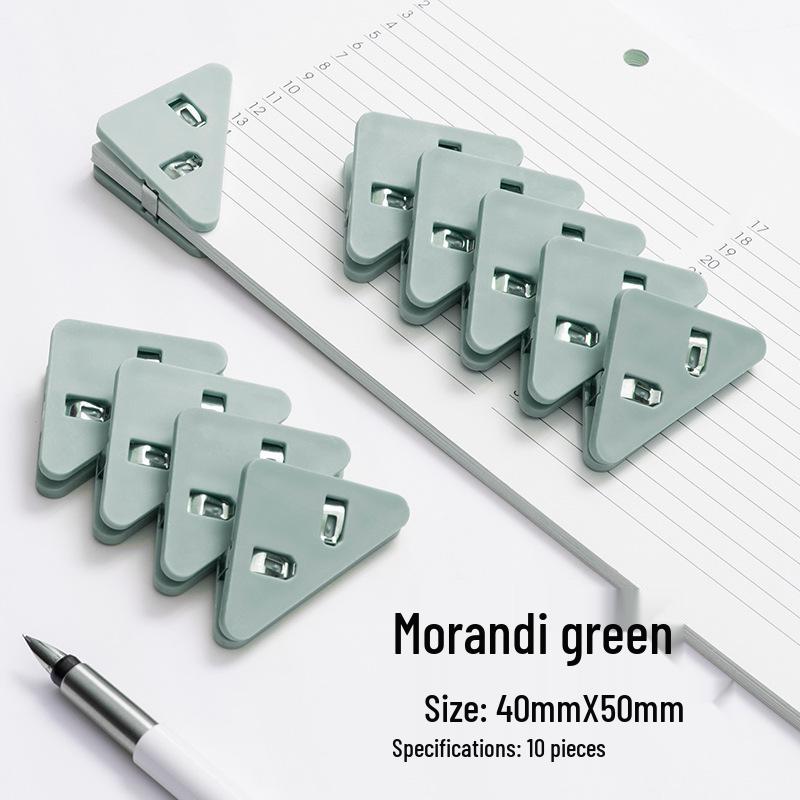 Transparent Triangle Corner Paper Clip - Office & Student Organizer