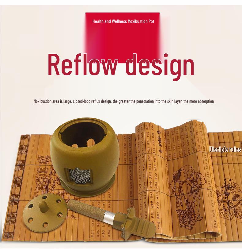 Portable Smokeless Moxibustion Device - Ancient Health Preservation Box for Moxa Sticks and Physiotherapy