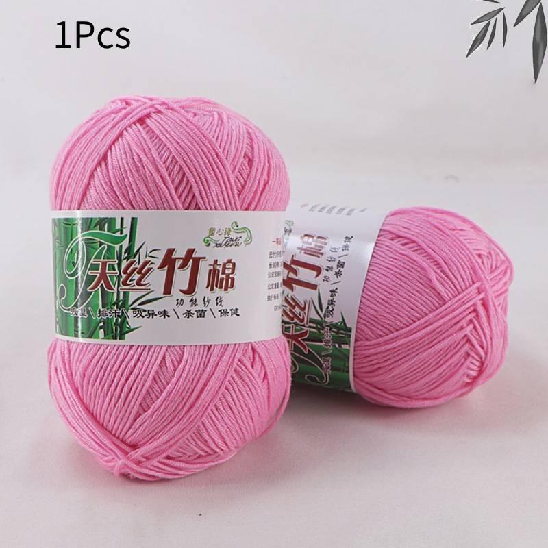 Fio de Tricô para Bebê de Algodão com Carvão de Bambu de Qualidade Premium Para Crochê e Tecelagem