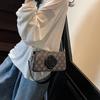 Premium retro printed small square bag women's new versatile niche underarm bag single shoulder messenger bag