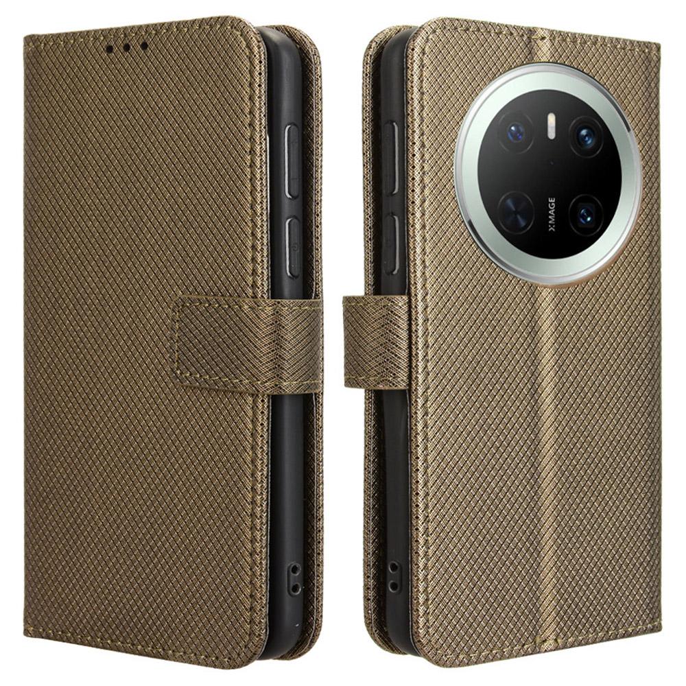 For Huawei Mate 70 Case PU Leather Diamond Texture Wallet Phone Cover