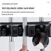 Mobile Mop & Broom Organizer with Storage Rack