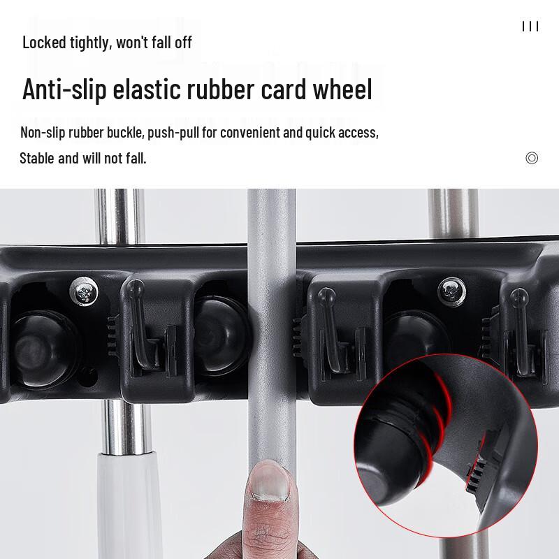 Mashifu Stainless Steel Mop & Broom Holder Storage Rack Stainless Steel Mop Holder