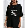 White T-Shirt With Antidepressant Pills And Dogs Print For Casual Wear