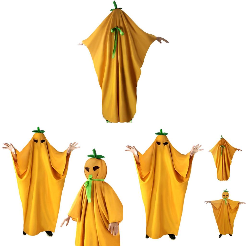 Halloween Pumpkin Cloak Cosplay Costume For Adults And Kids With Polyester Fabric For Party Dress Up