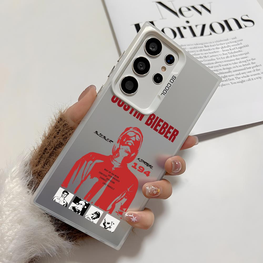 Singer J-Justin B-Bieber Phone Case For Samsung Galaxy S25 Edge S24 S23 S22 S21 S20 Ultra Funda Silicone Silver Cover