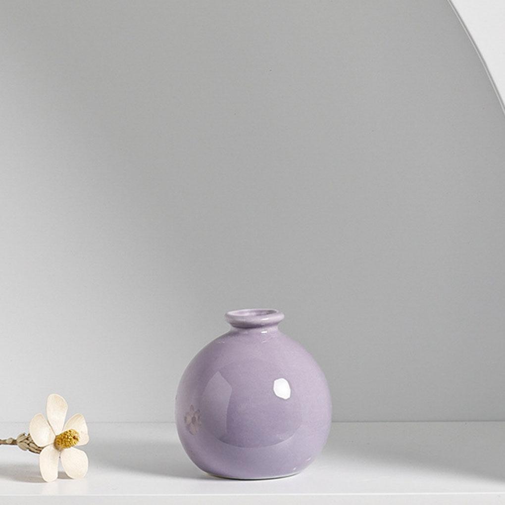 Exquisite Craft - Solid Ceramic Vase For Home Décor Office And Gifts Wide Application Vibrant Color Simple Fluent Line